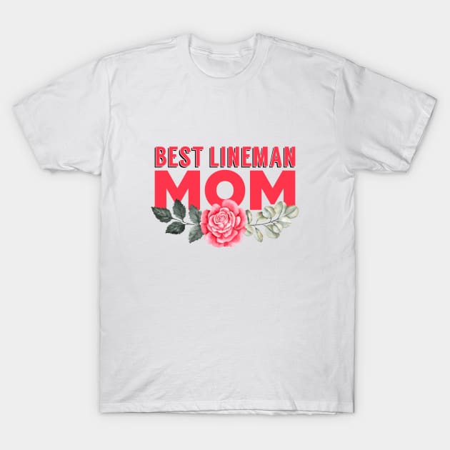 Best Lineman Mom (Bright) T-Shirt by Luluca Shirts